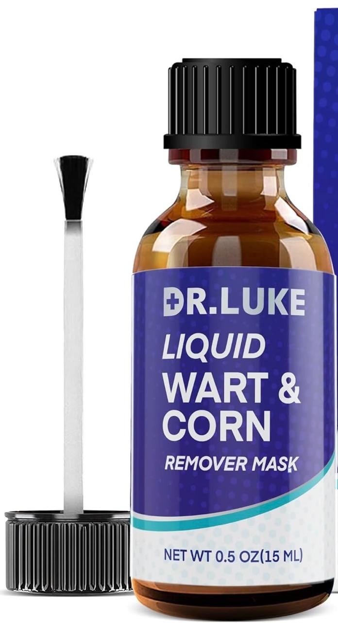 Dr. Luke Exclusive Formula Liquid Wart & Corn Remover Mask, Liquid Wart Removal Mask, Fast-Acting Corn Removal Mask for Plantar Wart, Corn, Common Wart, and Flat Wart - Image 1